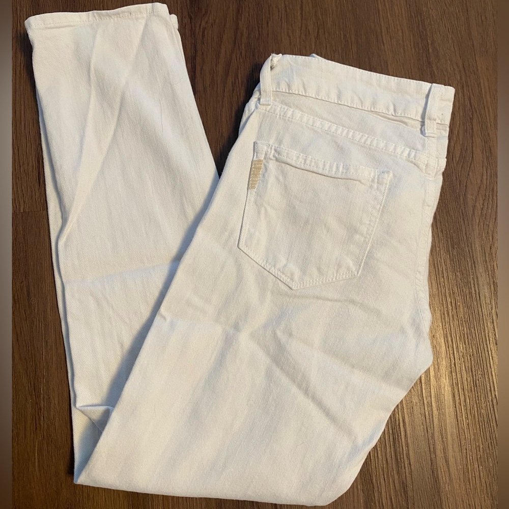 Paige Roxbury Crop White Jeans